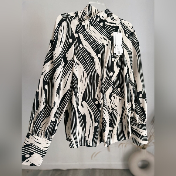 New Zara Tied Printed Blouse - 9479/246 - Picture 8 of 10